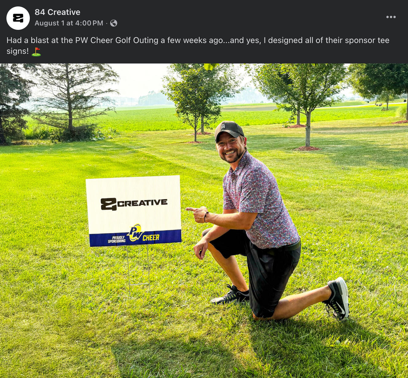 Yard Signs for PW Cheer Golf Outing