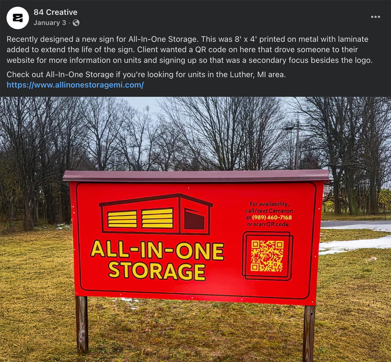 All-In-One Storage Sign