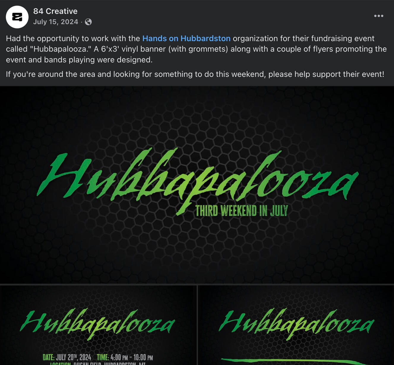 Hubbapalooza Event Materials